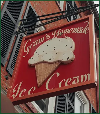 Hand-carved sign