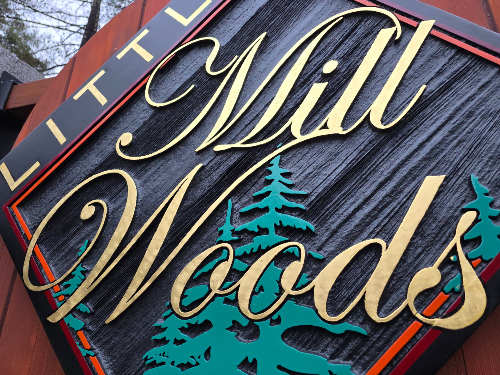 Hand-carved sign